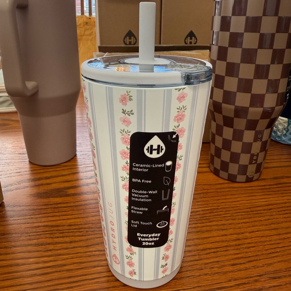 HydroJug Everyday Tumbler 20oz -Primroae (White/Pink)